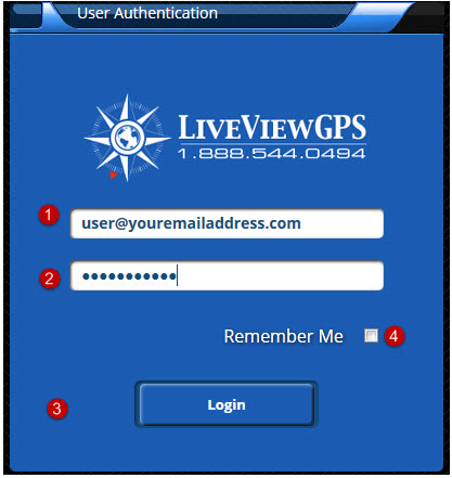 Login Screen, username, password and remember me feature, connection is secure