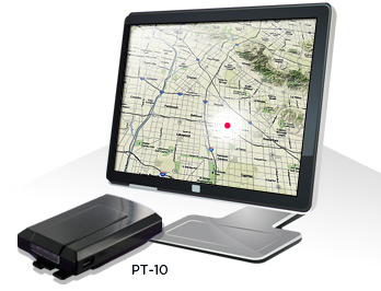 PT10 GPS Tracking Device with computer screen