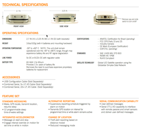 SmartOne C Specifications